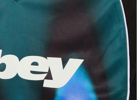 Obey Blurred Soccer Jersey Dark Teal Multi 131080378