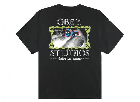 Obey Catch And Release Tee Vintage Black 168024383