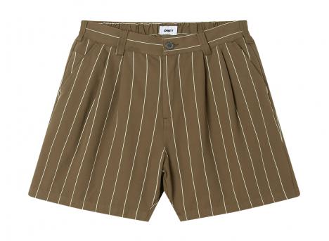 Obey Foster Stripe Pleated Short Canteen Multi 172100100