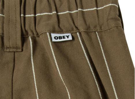 Obey Foster Stripe Pleated Short Canteen Multi 172100100