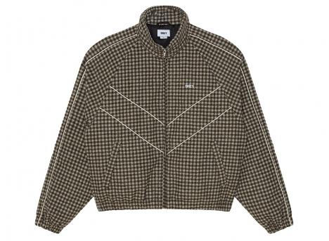 Obey Leisure Training Jacket Abbey Stone Plaid 121800632ABS