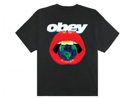 Obey Lips Vintage Tee Black 168024359