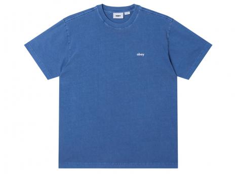 Obey Lowercase Pigment Tee Electric Indigo 131080353