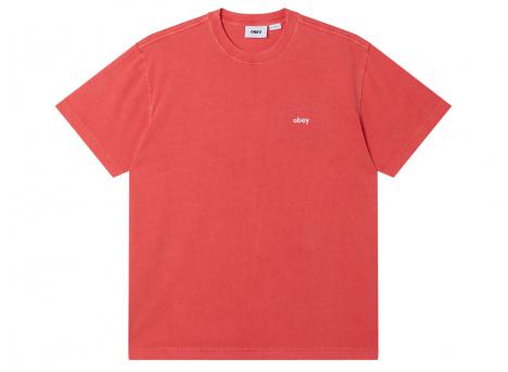 Obey Lowercase Pigment Tee Fiery Red 131080353