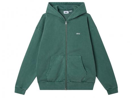 Obey Lowercase Pigment Zip Hood Pine Needle 112460019