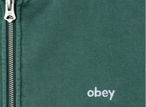 Obey Lowercase Pigment Zip Hood Pine Needle 112460019