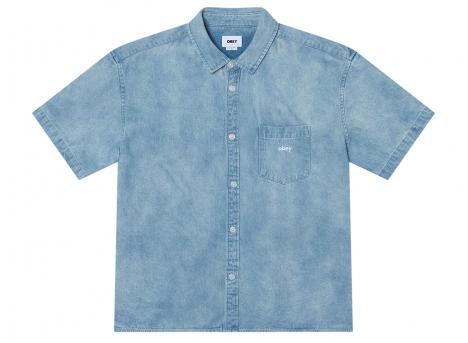 Obey Owens Denim Shirt Bleached Indigo 181210451