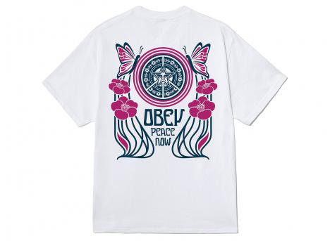 Obey Peace Now Butterflies Tee White 165264390