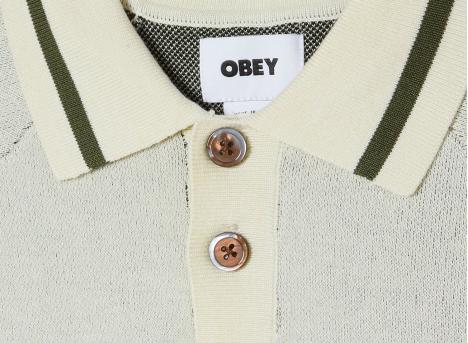 Obey Sport Polo Sweater Unbleached 151000125