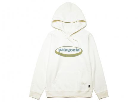 Patagonia 95 Oval Logo Uprisal Hoodie Birch White