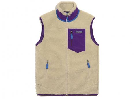 Patagonia Classic Retro X Fleece Vest Pelican / Purple