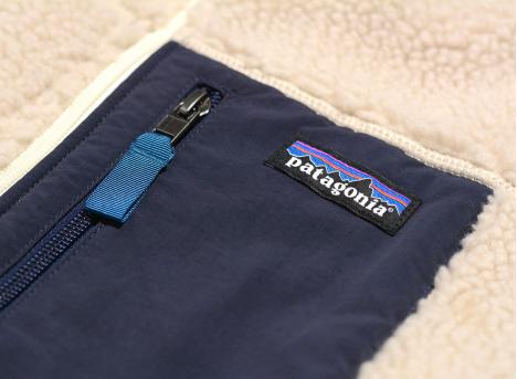 Patagonia Classic Retro X Fleece Vest Natural / Smolder Blue