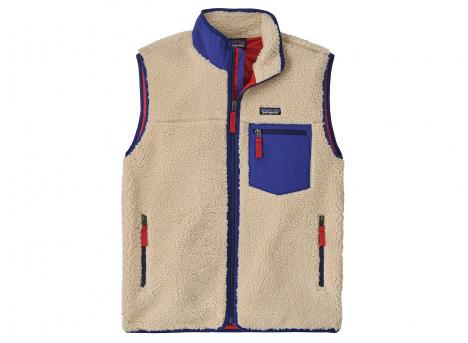 Patagonia Classic Retro-X Vest Dark Natural / Cobalt Blue 23049-DNLC