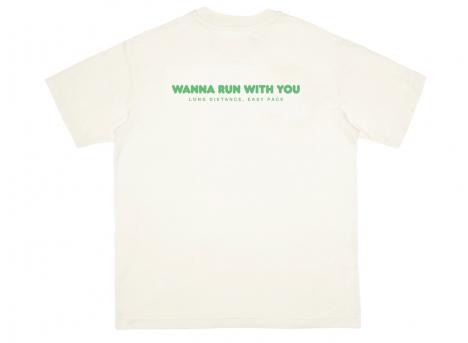 Peaufine Wood Tshirt Wanna Run With You Off White