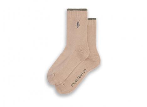 Polar Skate Co Business Socks No Complies Forever Beige / Olive
