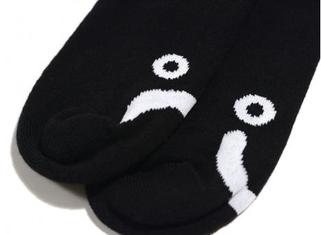 Polar Skate Co Happy Sad Socks Black