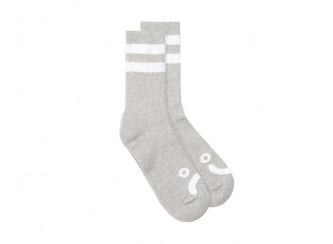 Polar Skate Co Happy Sad Socks Heather Grey