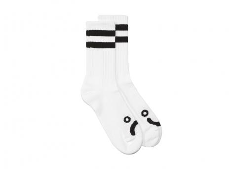 Polar Skate Co Happy Sad Socks White