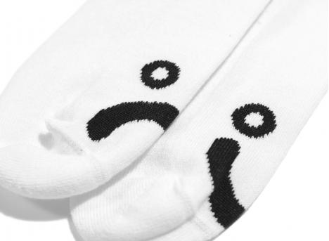 Polar Skate Co Happy Sad Socks White