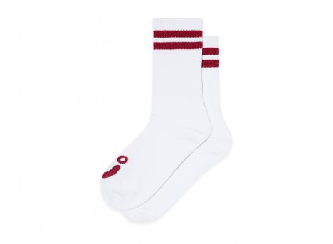 Polar Skate Co Rib Socks Happy Sad White / Red