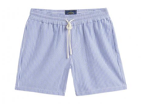 Portuguese Flannel Atlantico Stripe Shorts Blue
