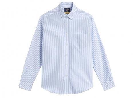 Portuguese Flannel Belavista Stripes Shirt Light Blue