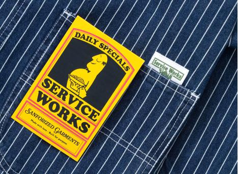 Service Works Pinstripe Denim Coverall 2.0 Indigo SW-SS26-216