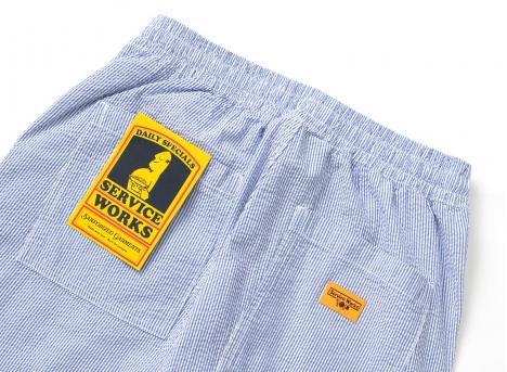Service Works Seersucker Chef Pants Navy Stripe SW-SS26-207