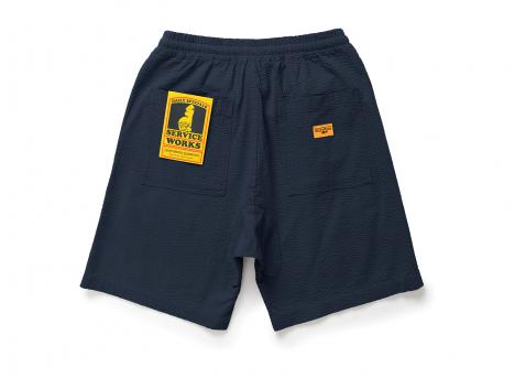 Service Works Seersucker Chef Shorts Dark Navy SW-SS26-212