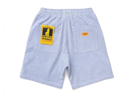 Service Works Seersucker Chef Shorts Navy Stripe SW-SS26-212