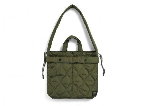 Taion Military Down Helmet Shoulder Bag Dark Olive TAION-HS01ML-1