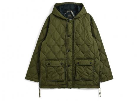 Taion Military Hooded Down Jacket Dark Olive TAION-106BZML-1