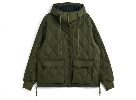 Taion Military W-Zip Down Hoodie Dark Olive TAION-106WZPML-1