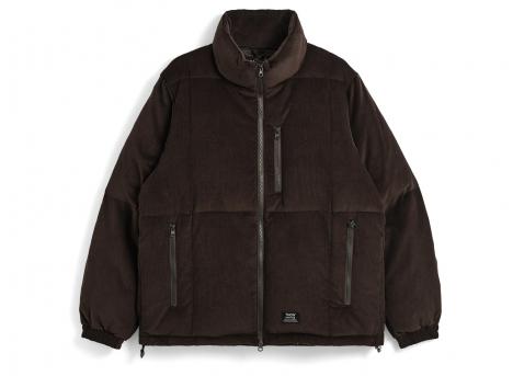 Taion Work W-Zip Volume Corduroy Down Jacket Dark Brown TAION-102VZWK-CT