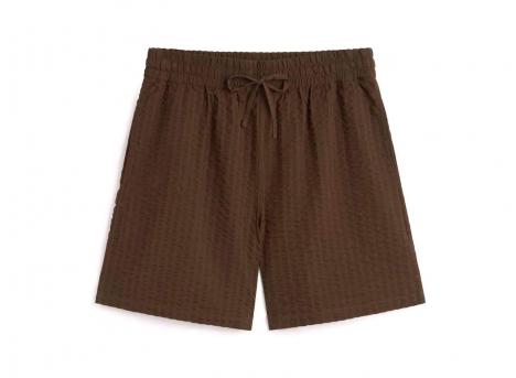 Thinking MU Seersucker Henry Shorts Wood