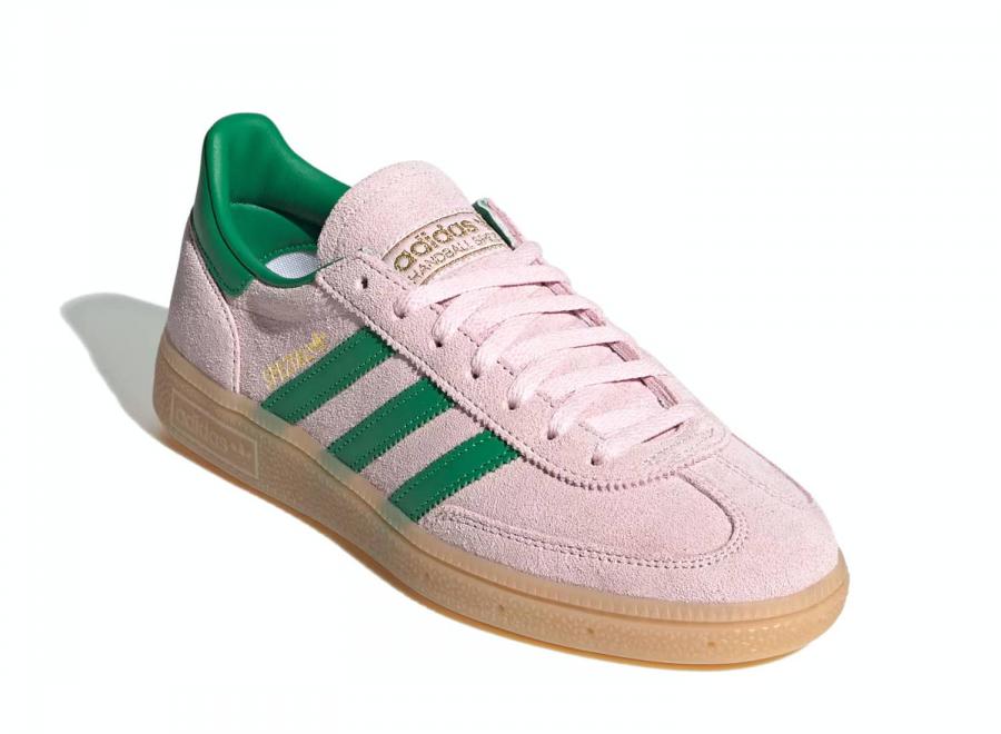 Adidas Handball Spezial Clear Pink / Green / Gold Metallic JR7347 - ADIDAS Originals