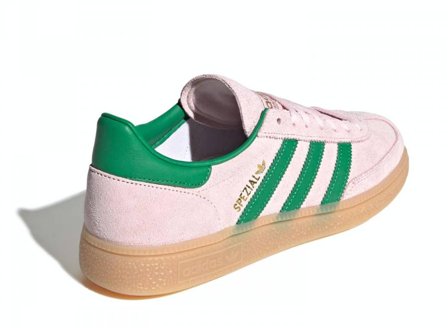 Adidas Handball Spezial Clear Pink / Green / Gold Metallic JR7347 - ADIDAS Originals