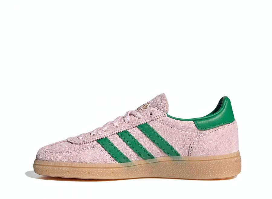 Adidas Handball Spezial Clear Pink / Green / Gold Metallic JR7347 - ADIDAS Originals