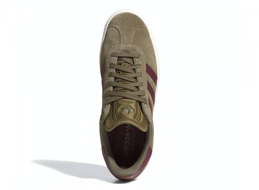 Adidas Skateboarding Gazelle ADV Olive Strata / Maroon / Chalk White KI3205 - ADIDAS Originals