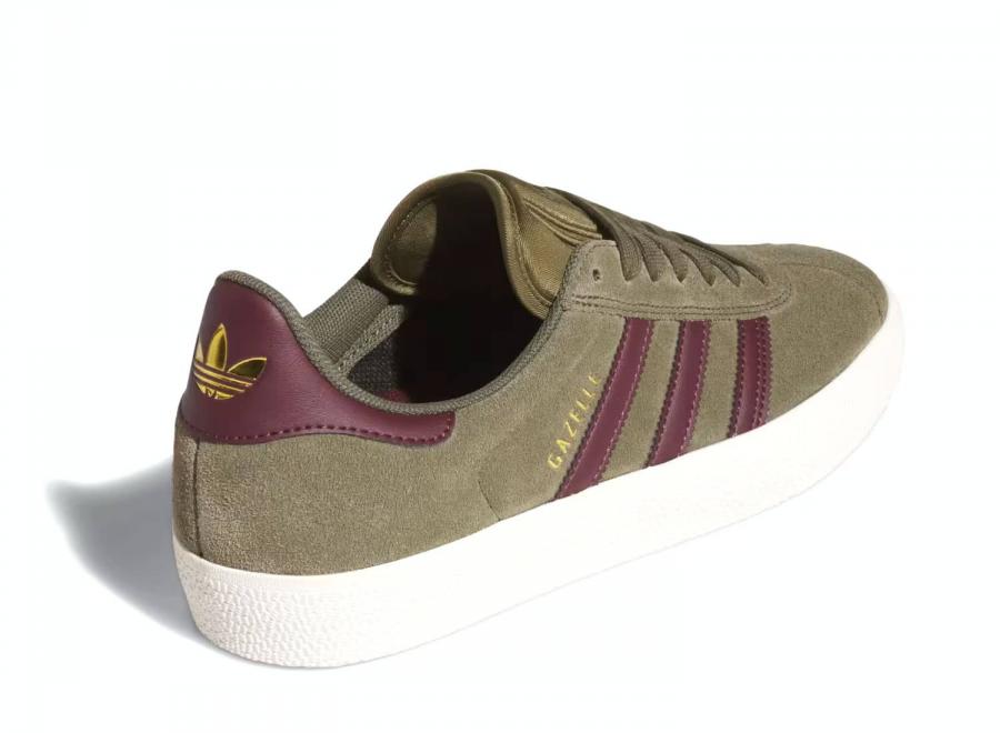 Adidas Skateboarding Gazelle ADV Olive Strata / Maroon / Chalk White KI3205 - ADIDAS Originals