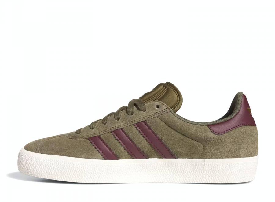 Adidas Skateboarding Gazelle ADV Olive Strata / Maroon / Chalk White KI3205 - ADIDAS Originals