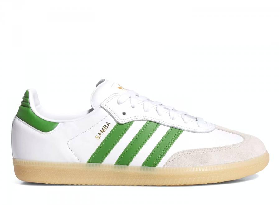 Adidas Skateboarding Samba Adv Cloud White / Crew Green / Gum JP8522 - ADIDAS Originals