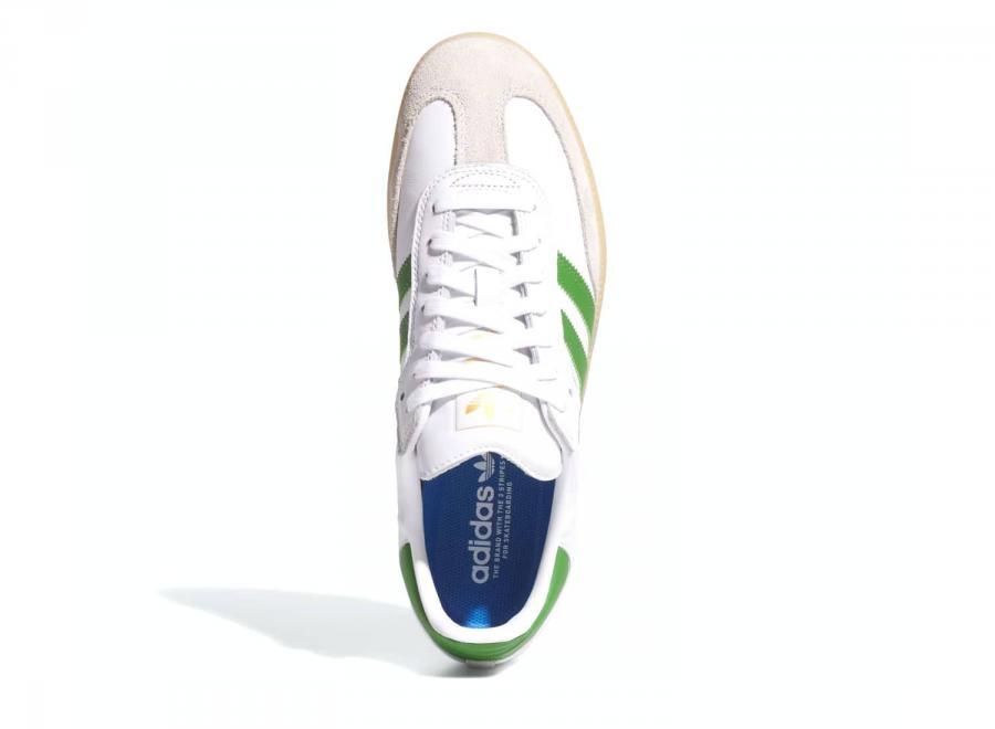 Adidas Skateboarding Samba Adv Cloud White / Crew Green / Gum JP8522 - ADIDAS Originals