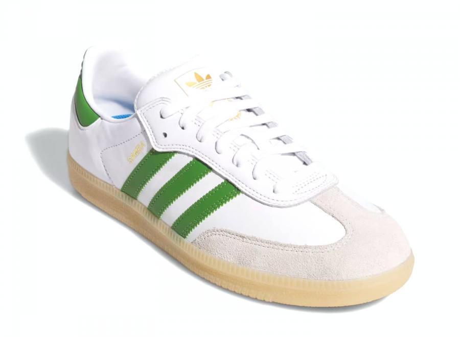 Adidas Skateboarding Samba Adv Cloud White / Crew Green / Gum JP8522 - ADIDAS Originals