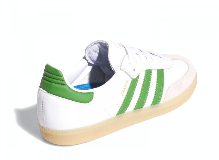Adidas Skateboarding Samba Adv Cloud White / Crew Green / Gum JP8522 - ADIDAS Originals