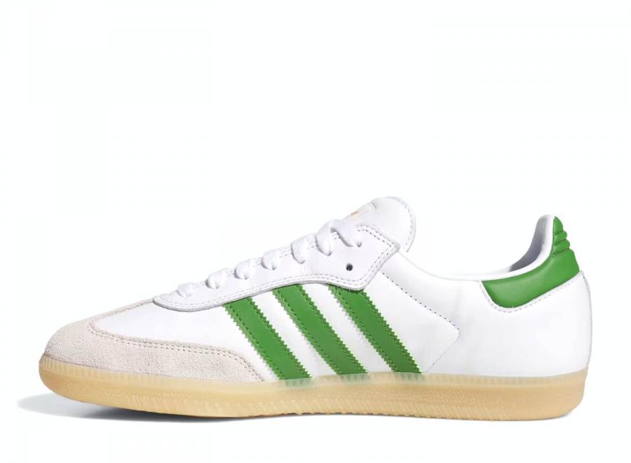 Adidas Skateboarding Samba Adv Cloud White / Crew Green / Gum JP8522 - ADIDAS Originals