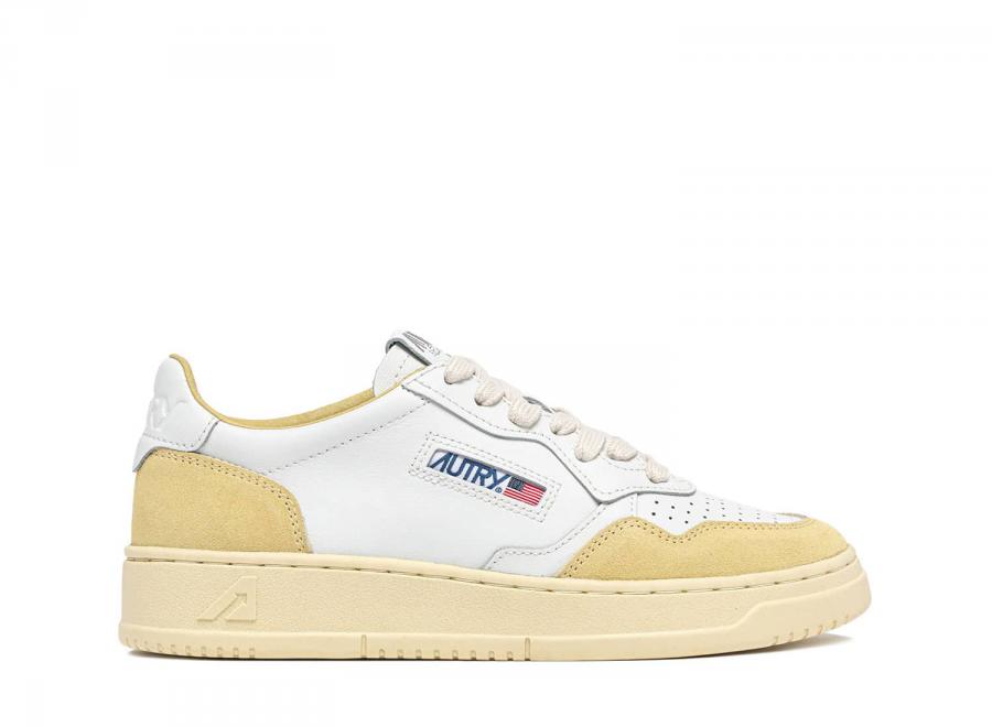 Autry Medalist Low FT08 Soft Leather / Suede White / Straw - Autry