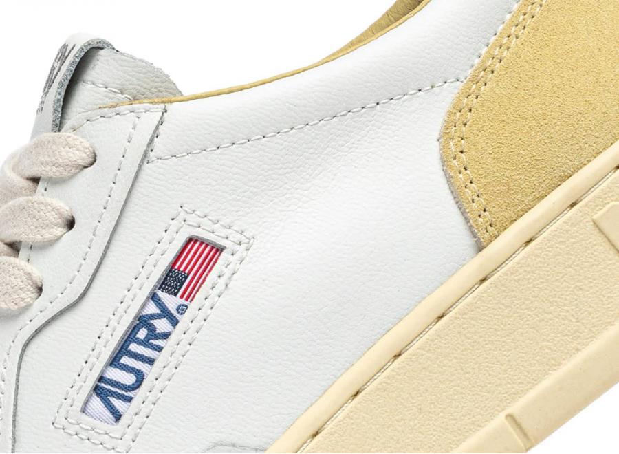 Autry Medalist Low FT08 Soft Leather / Suede White / Straw - Autry