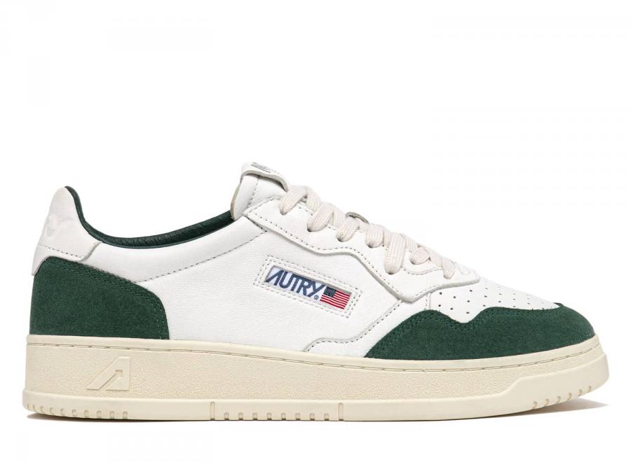 Autry Medalist Low GS42 GOAT / Suede White / Bottle Green - Autry