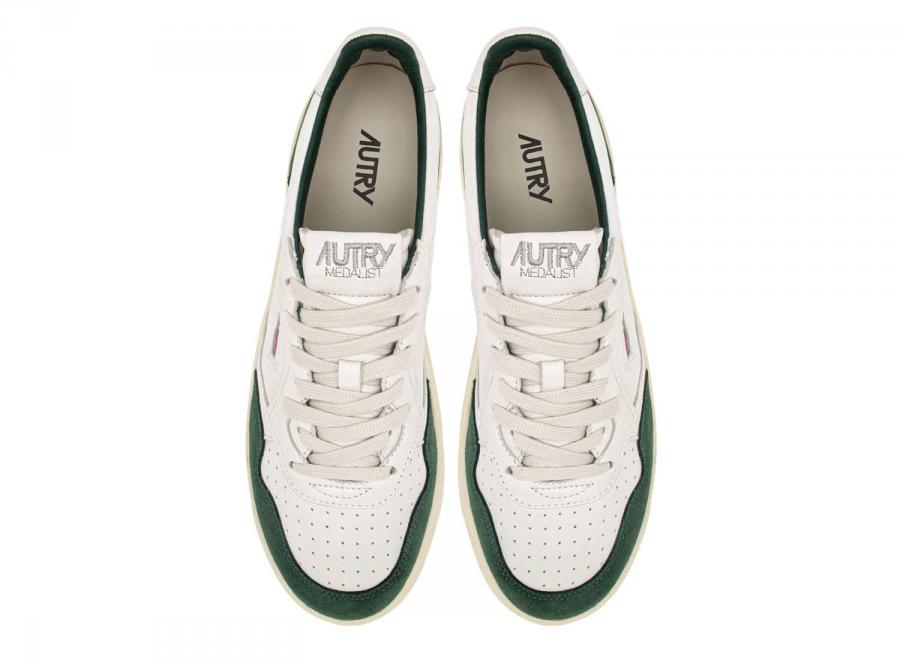Autry Medalist Low GS42 GOAT / Suede White / Bottle Green - Autry